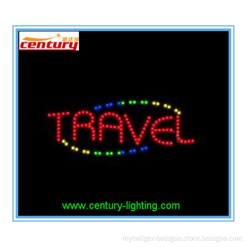 wholesale china factory price TRAVEL animated led sign